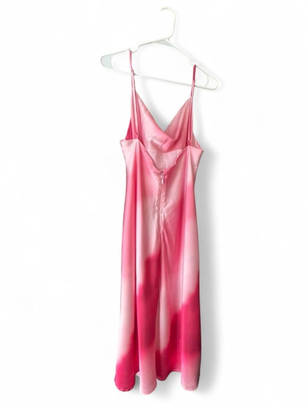 Y2k Satin 2x Fashion Nova Pink Satin Midi Dress - Picture 2 of 5